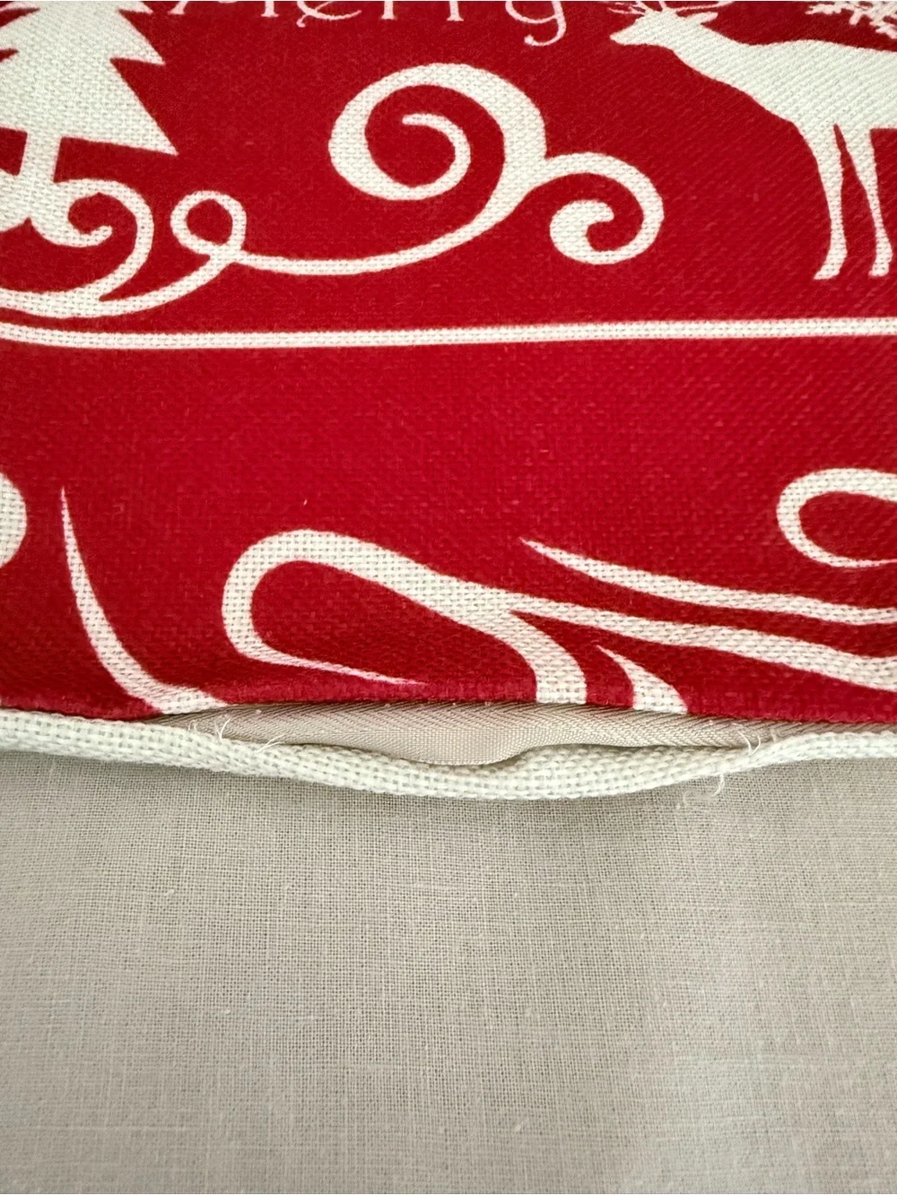 Holiday Red 'Let It Snow' and 'Be Merry' Decorative Pillow Covers - Set of Two